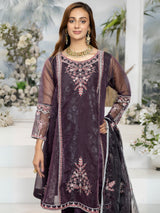 LEB-22-20 EMBROIDERED EMBOSS ORGANZA KURTI