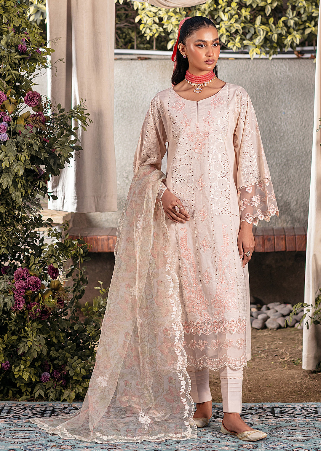 CM-04  3PC EMBROIDERED LAWN  STITCHED I UNSTITCHED