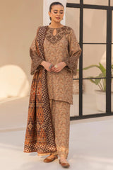 DZP-09 3PC DHANAK PRINTED