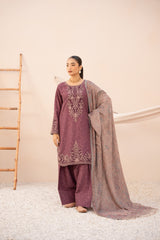 DZP-55 DHANAK 3PC STITCHED | UNSTITCHED