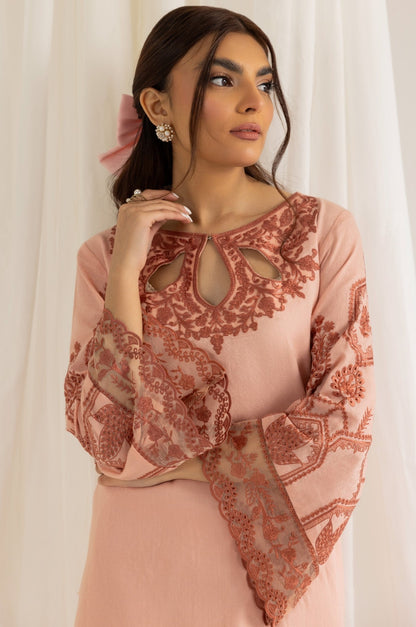LEM-22  2PC EMBROIDERED LAWN STITCHED