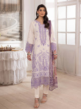 ZE-09 LAWN EMBROIDERED 3PC STITCHED/UNSTITCHED