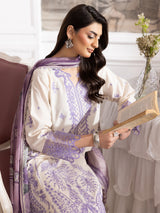 ZE-09 LAWN EMBROIDERED 3PC STITCHED/UNSTITCHED