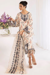 PLS-125 3PC SILK LAWN STITCHED