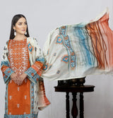 MED-03 LAWN 2PC STITCHED
