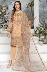 POM-04 ORGANZA EMBROIDERED 2 PCS