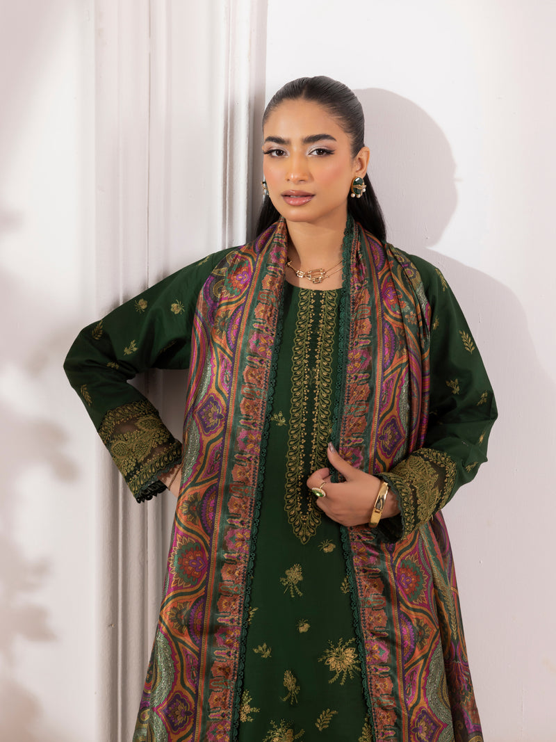ZE-08 LAWN EMBROIDERED 3PC STITCHED/UNSTITCHED