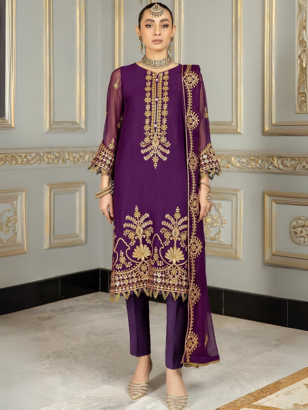 MEC-23 CHIFFON 3PCS UN STITCHED/STITCHED