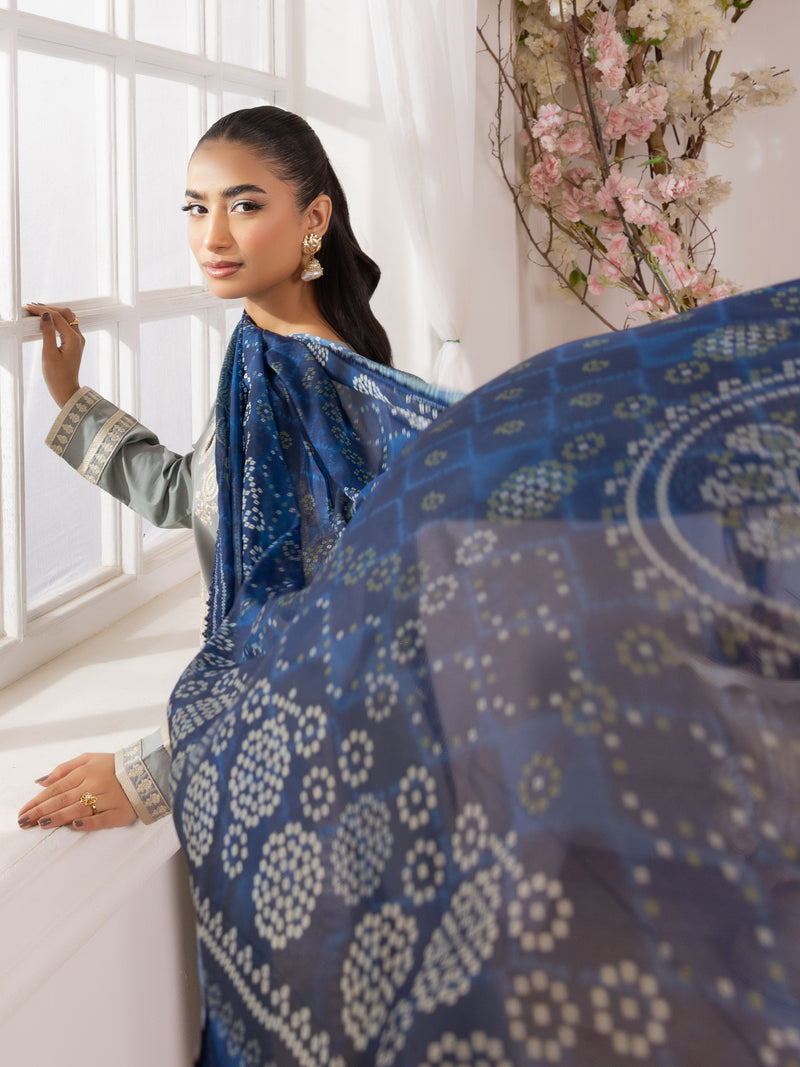 ZE-03 LAWN EMBROIDERED 3PC STITCHED/UNSTITCHED