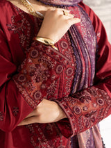 ZE-01 LAWN EMBROIDERED 3PC STITCHED