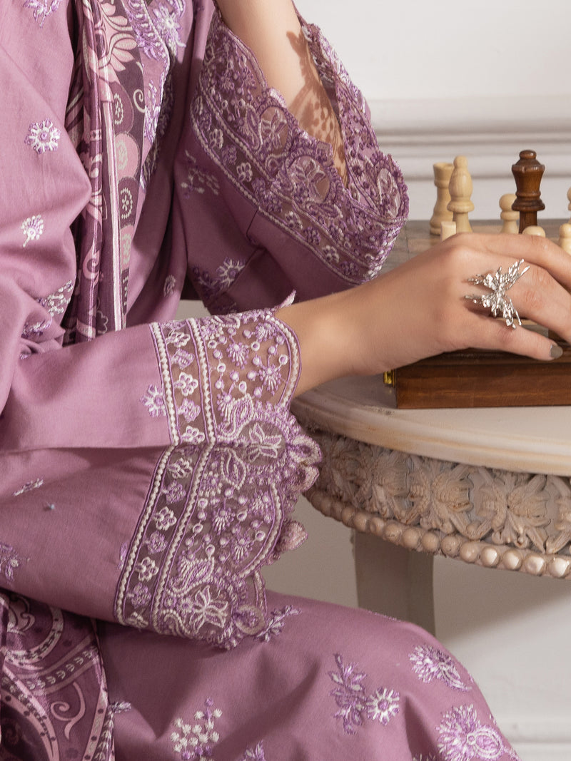ZE-02 LAWN EMBROIDERED 3PC STITCHED/UNSTITCHED