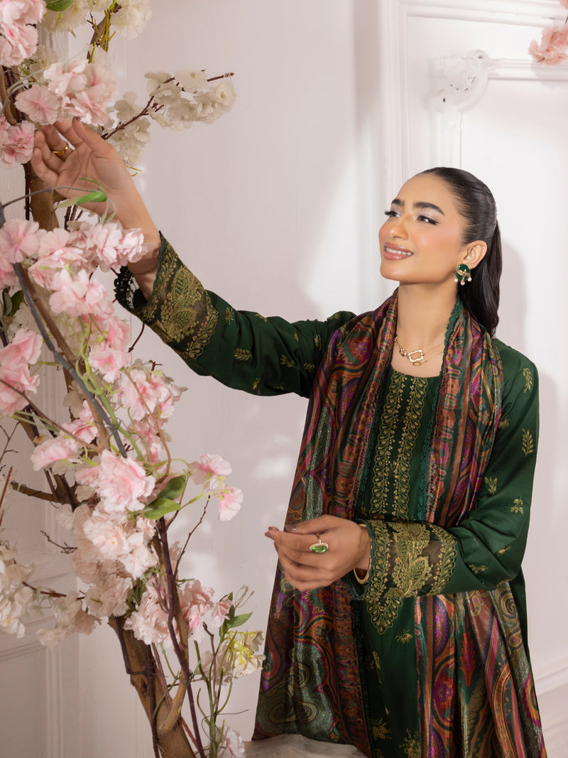 ZE-08 LAWN EMBROIDERED 3PC STITCHED/UNSTITCHED