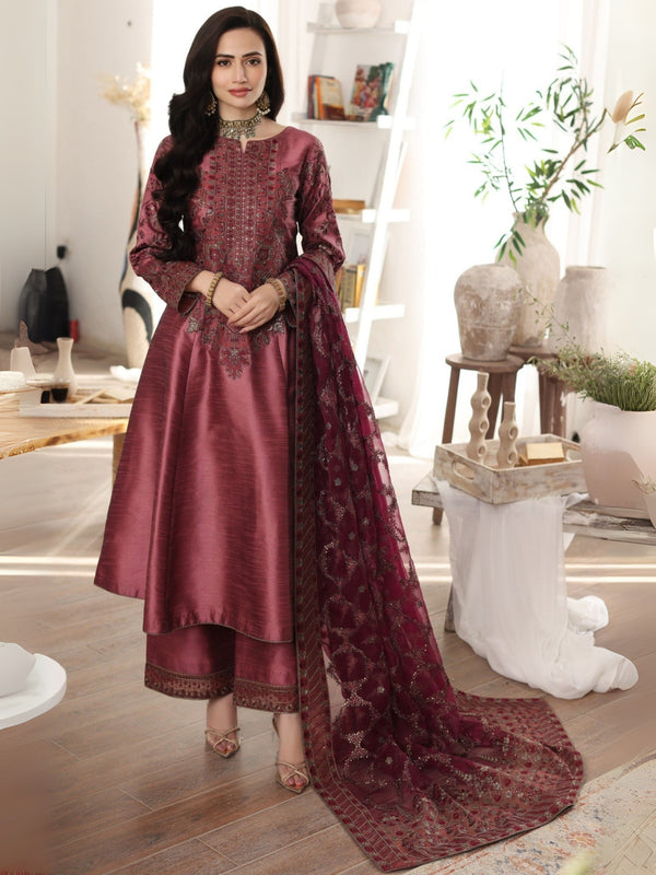 MGS-07 RESHAM3Pcs Raw Silk STITCHED I UNSTITCHED