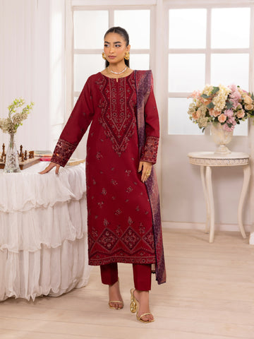ZE-01 LAWN EMBROIDERED 3PC STITCHED