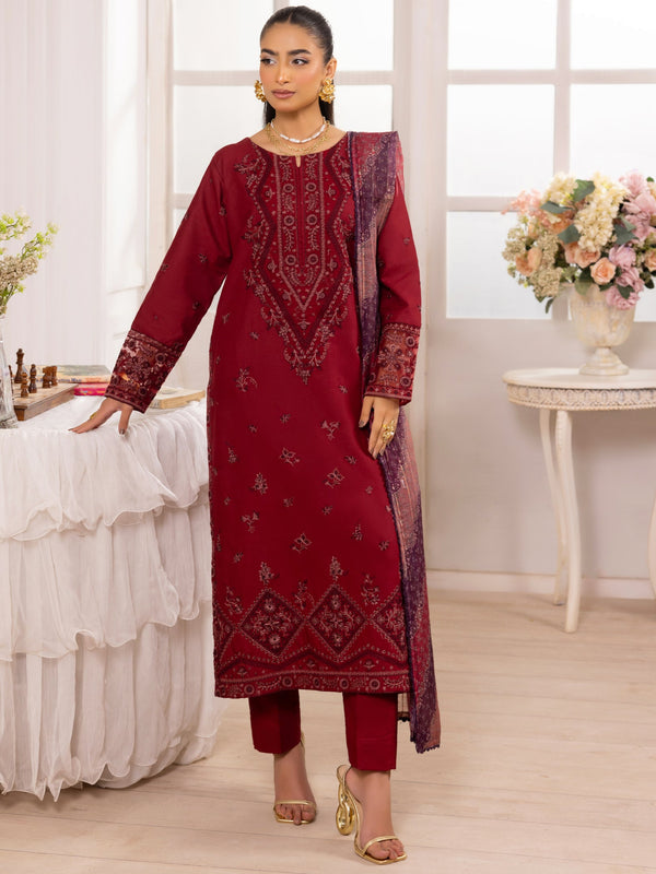 ZE-01 LAWN EMBROIDERED 3PC STITCHED