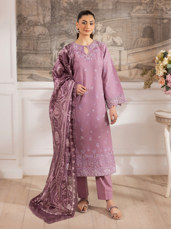 ZE-02 LAWN EMBROIDERED 3PC STITCHED/UNSTITCHED