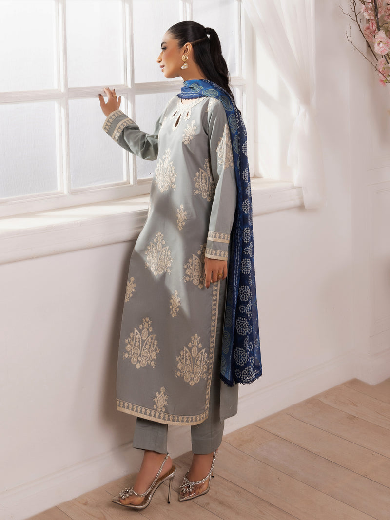 ZE-03 LAWN EMBROIDERED 3PC STITCHED/UNSTITCHED