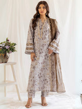 PLS-122  3PC SILK LAWN STITCHED