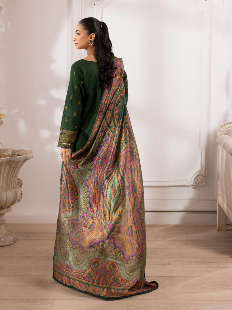 ZE-08 LAWN EMBROIDERED 3PC STITCHED/UNSTITCHED