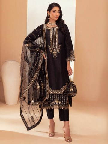 MGS-22 3PCS RAW SILK STITCHED/UNSTITCHED