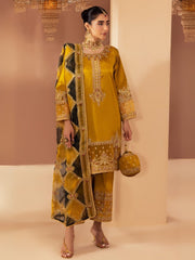 MGS-25 3PCS RAW SILK STITCHED/UNSTITCHED