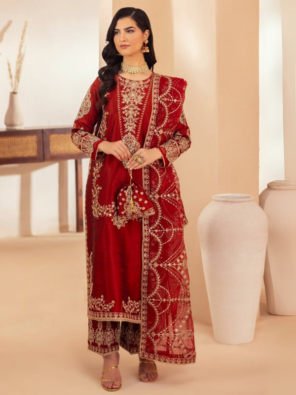 MGS-28 3PCS RAW SILK STITCHED/UNSTITCHED