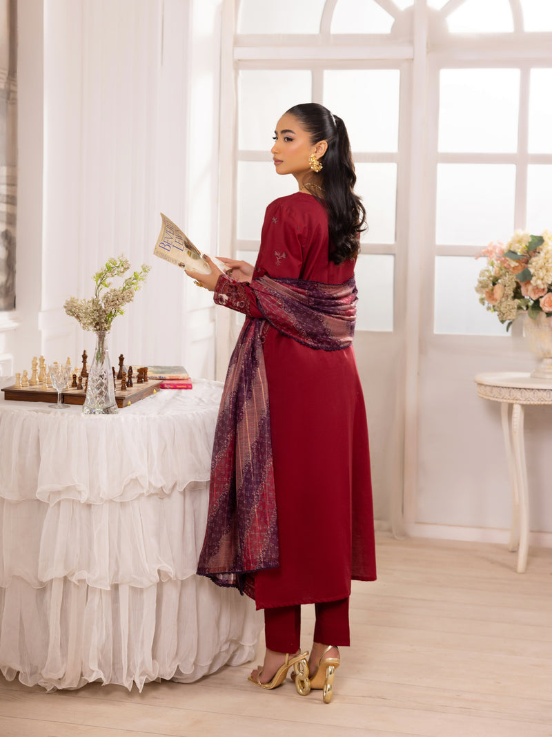 ZE-01 LAWN EMBROIDERED 3PC STITCHED