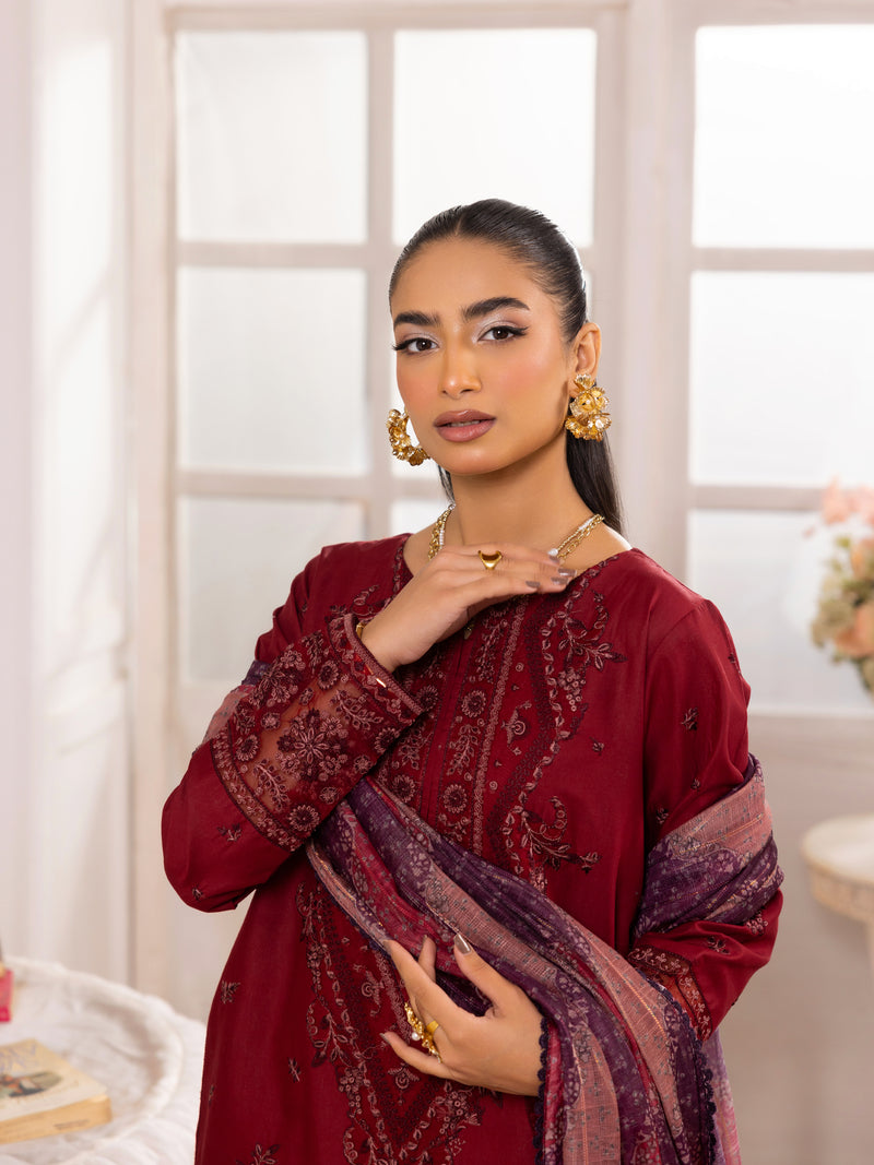 ZE-01 LAWN EMBROIDERED 3PC STITCHED