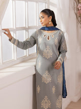 ZE-03 LAWN EMBROIDERED 3PC STITCHED/UNSTITCHED