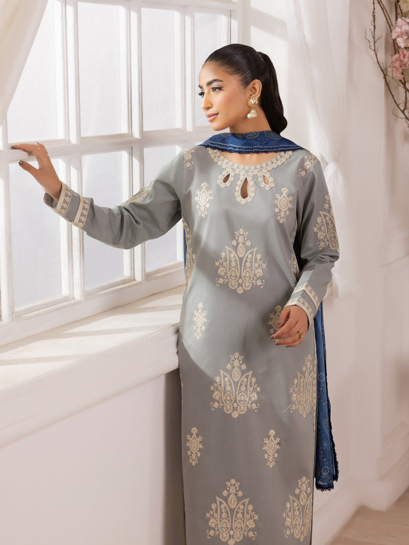 ZE-03 LAWN EMBROIDERED 3PC STITCHED/UNSTITCHED