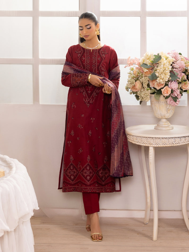 ZE-01 LAWN EMBROIDERED 3PC STITCHED