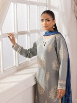 ZE-03 LAWN EMBROIDERED 3PC STITCHED/UNSTITCHED