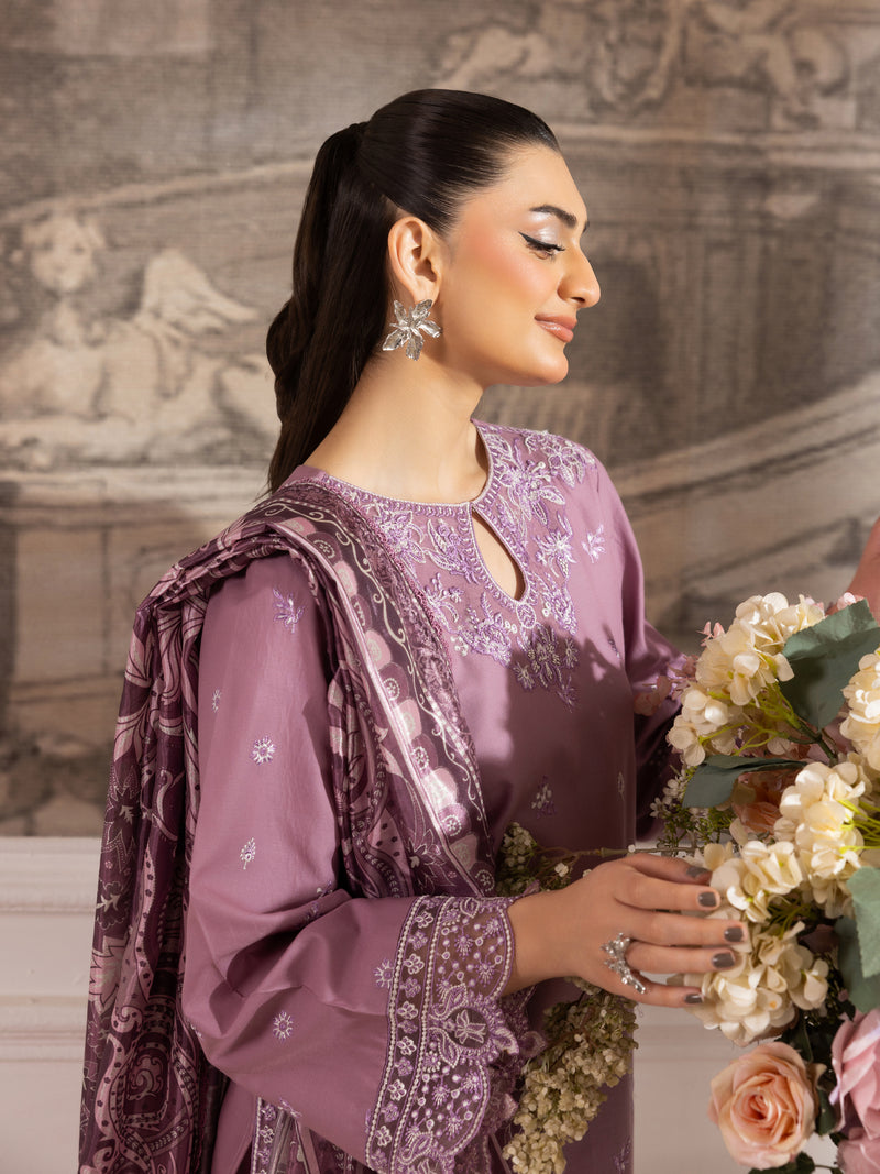 ZE-02 LAWN EMBROIDERED 3PC STITCHED/UNSTITCHED