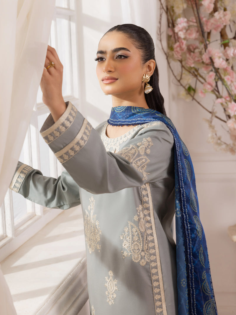 ZE-03 LAWN EMBROIDERED 3PC STITCHED/UNSTITCHED