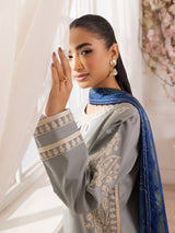 ZE-03 LAWN EMBROIDERED 3PC STITCHED/UNSTITCHED