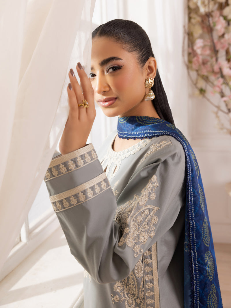 ZE-03 LAWN EMBROIDERED 3PC STITCHED/UNSTITCHED