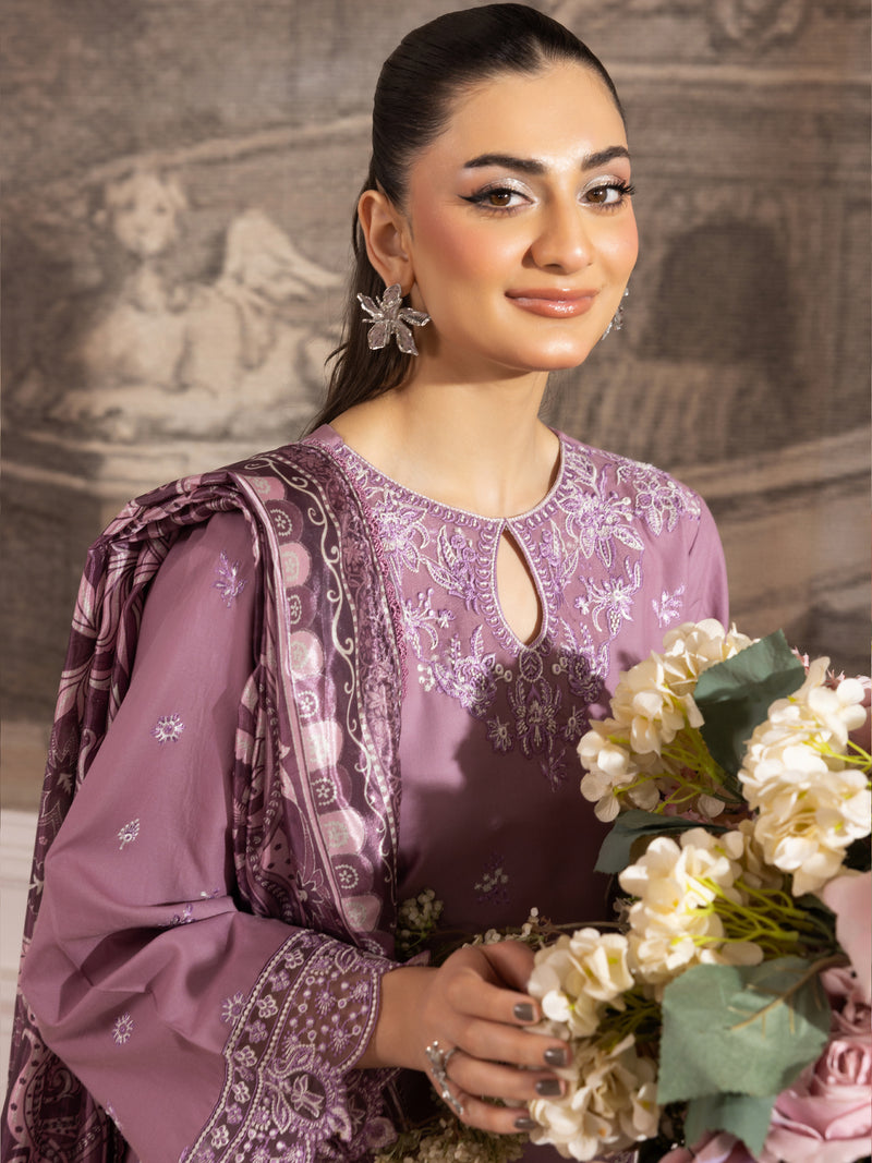 ZE-02 LAWN EMBROIDERED 3PC STITCHED/UNSTITCHED