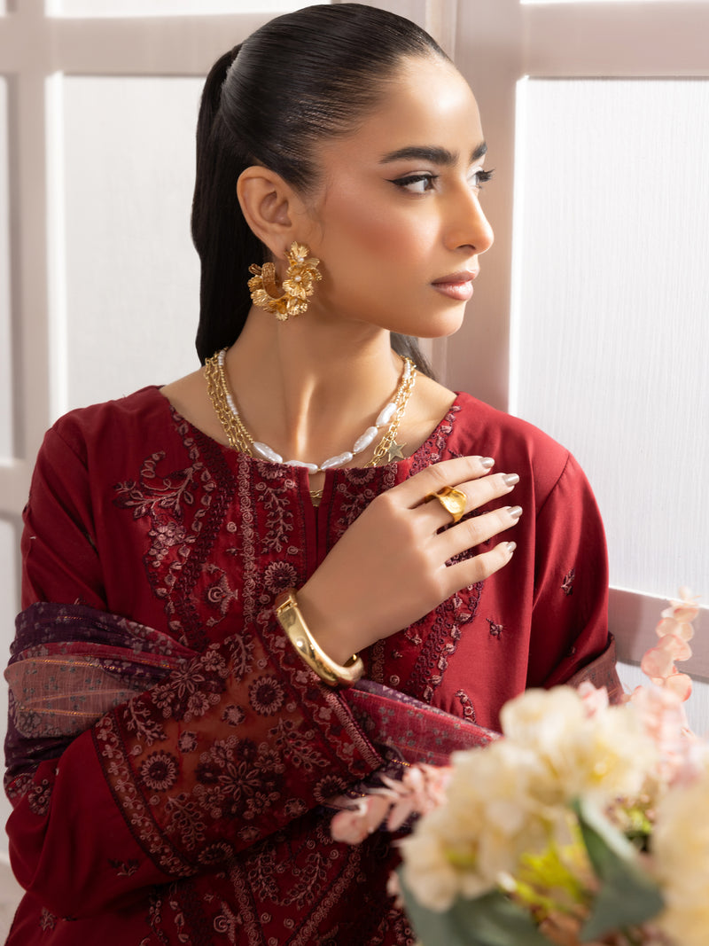 ZE-01 LAWN EMBROIDERED 3PC STITCHED