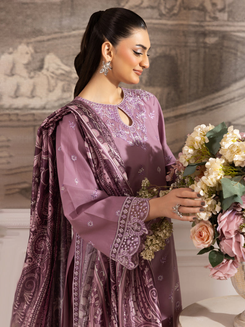 ZE-02 LAWN EMBROIDERED 3PC STITCHED/UNSTITCHED