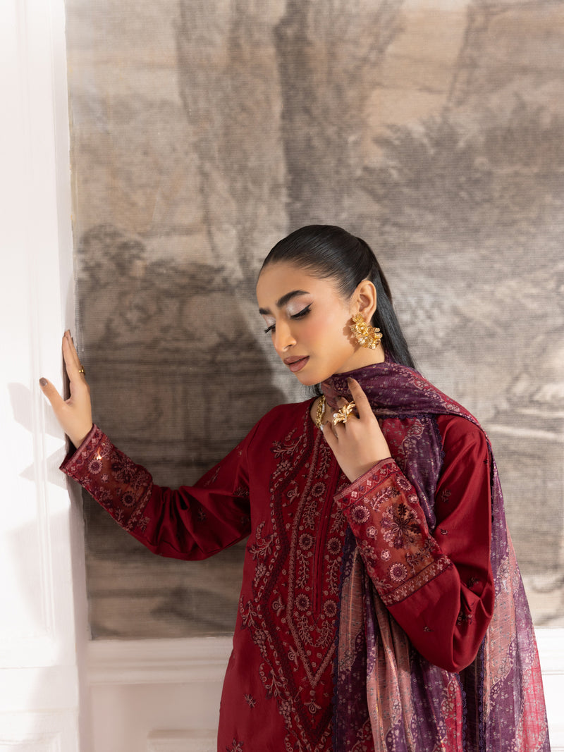 ZE-01 LAWN EMBROIDERED 3PC STITCHED