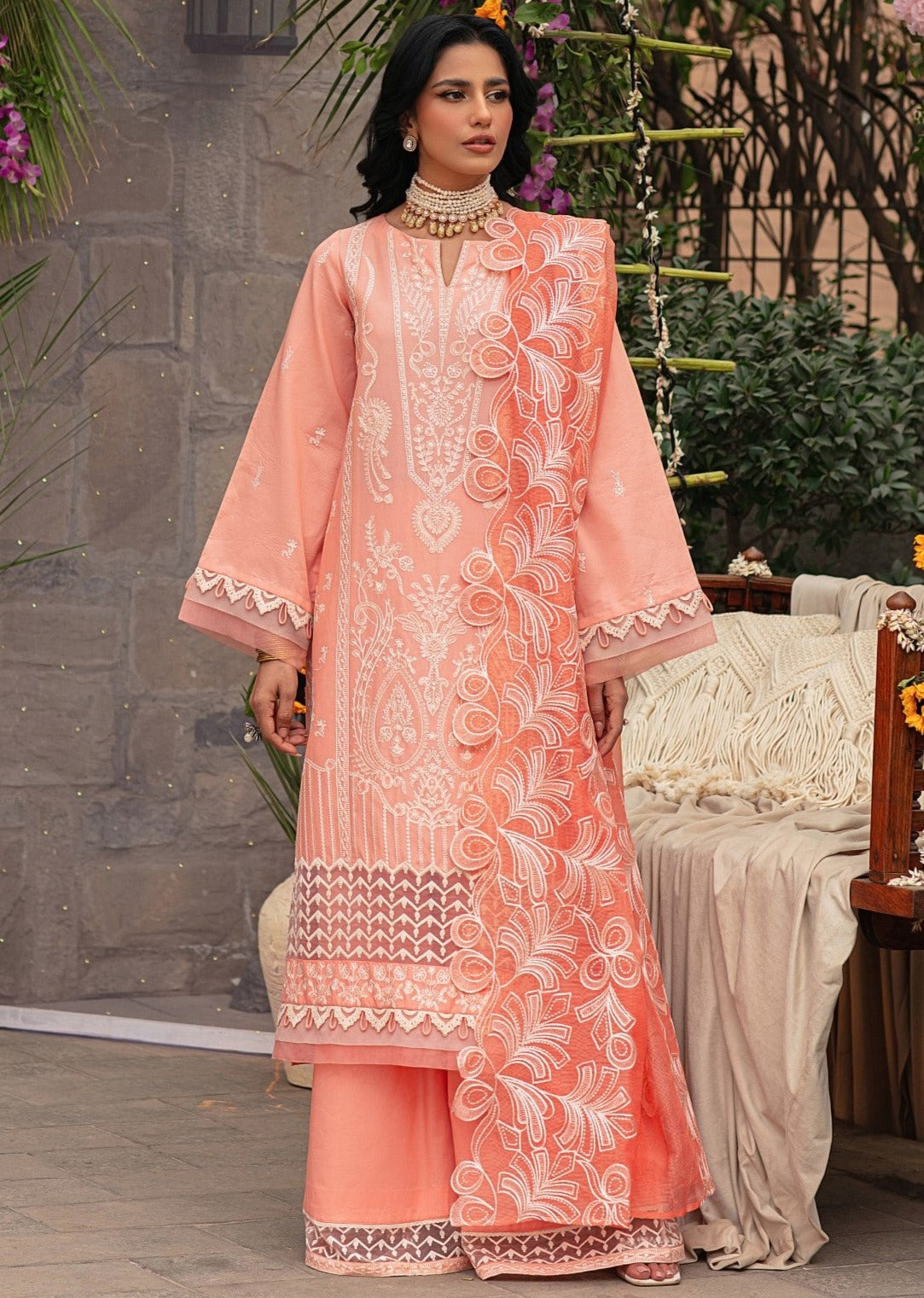 CM-01  3PC EMBROIDERED LAWN