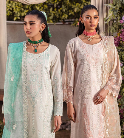 CM-03  3PC EMBROIDERED LAWN  STITCHED I UNSTITCHED