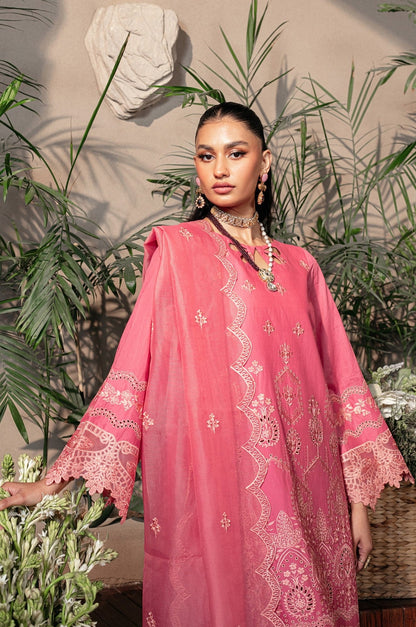 CM-08  3PC EMBROIDERED LAWN  STITCHED I UNSTITCHED