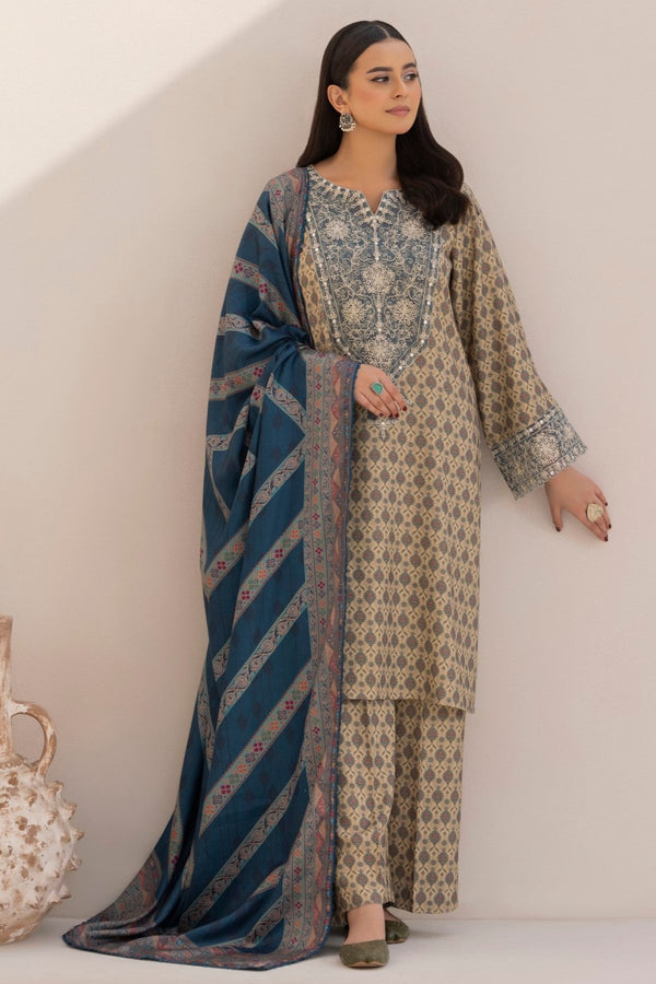 DZP-12 3PC DHANAK PRINTED