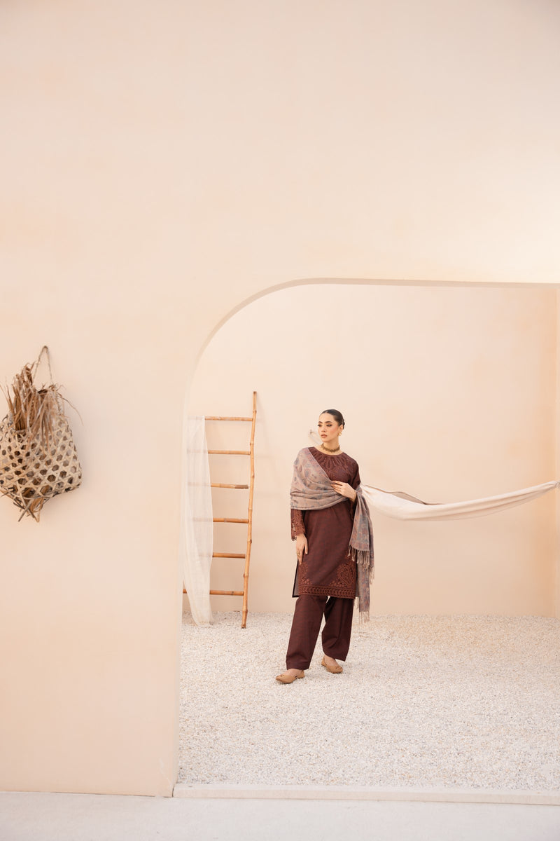 DZP-54 DHANAK 3PC STITCHED | UNSTITCHED