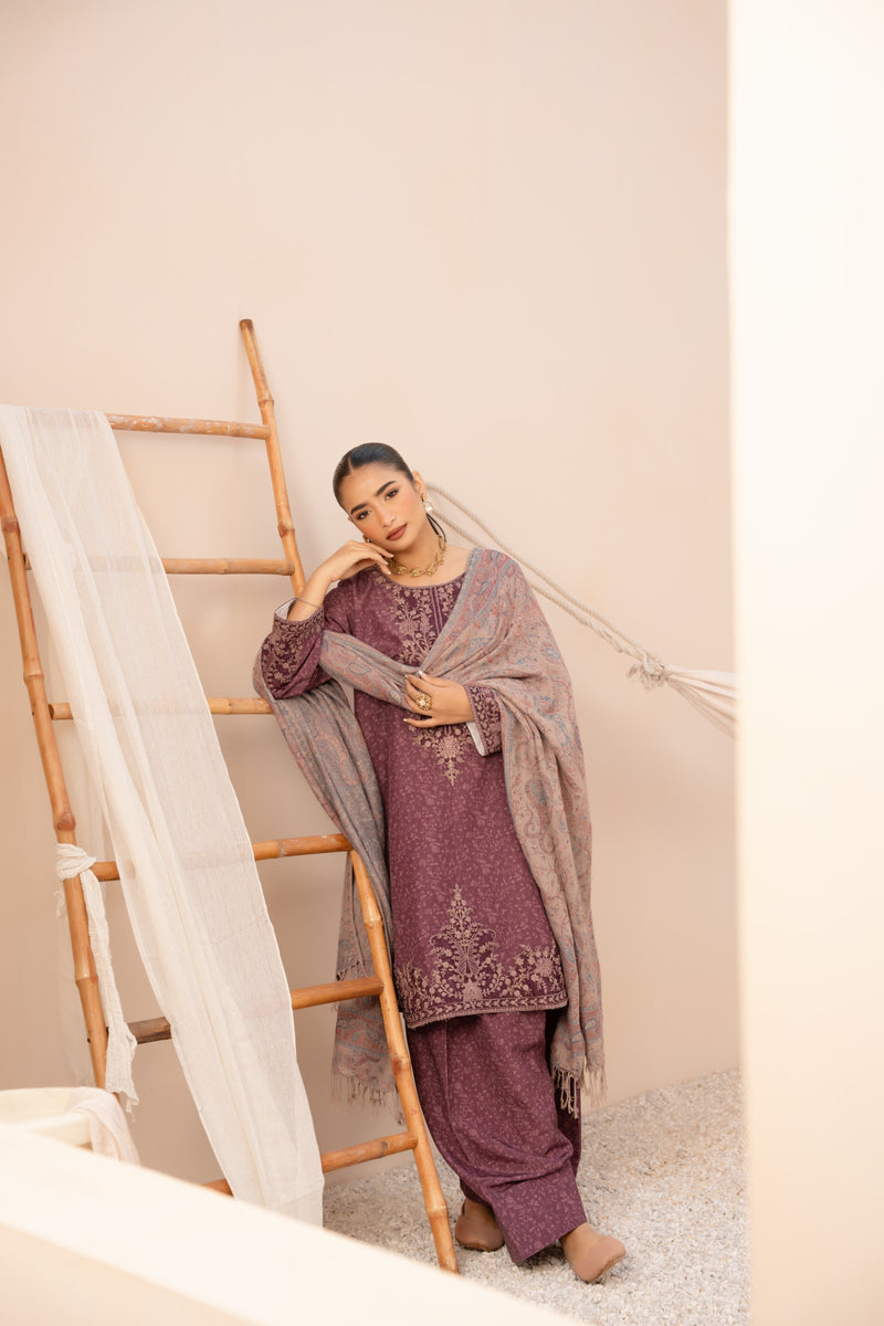 DZP-55 DHANAK 3PC STITCHED | UNSTITCHED