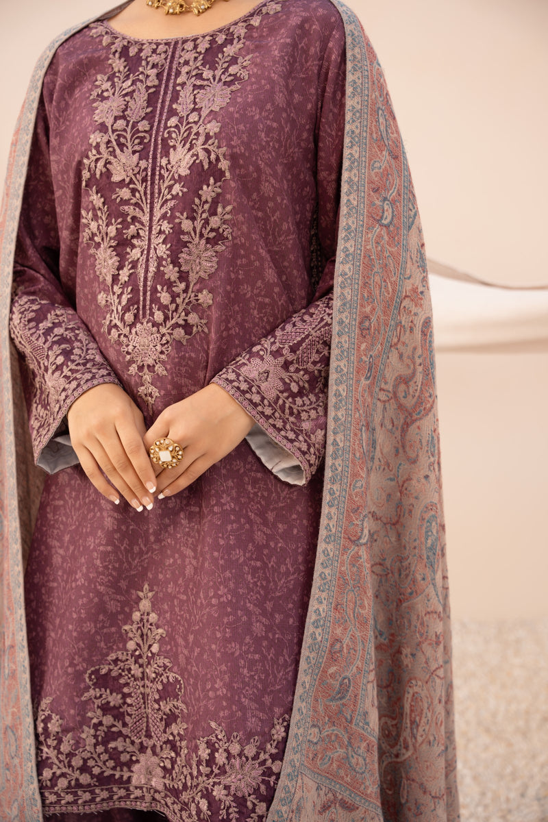 DZP-55 DHANAK 3PC STITCHED | UNSTITCHED