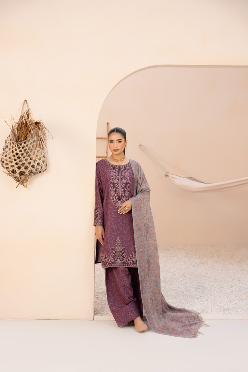 DZP-55 DHANAK 3PC STITCHED | UNSTITCHED