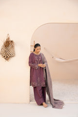 DZP-55 DHANAK 3PC STITCHED | UNSTITCHED