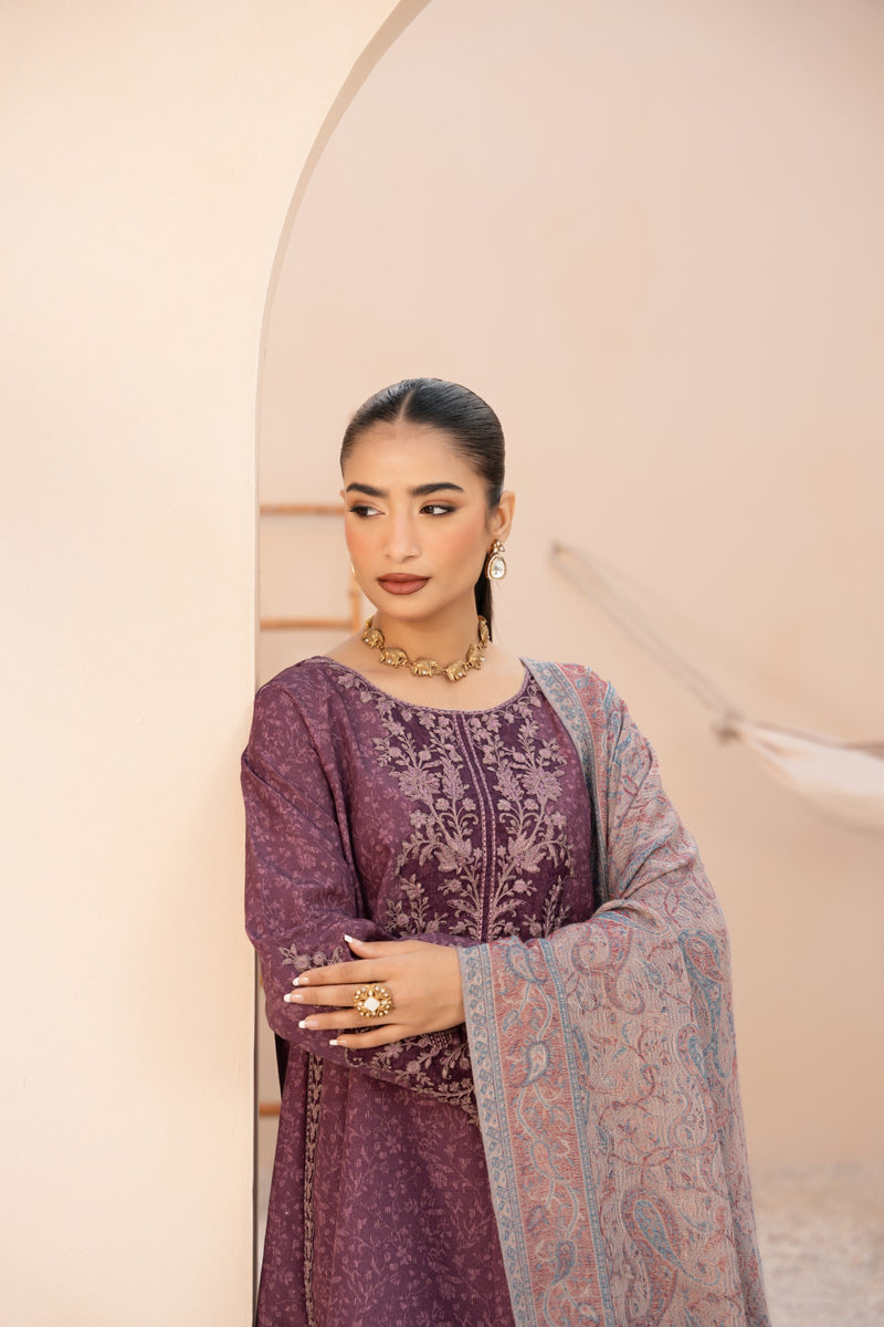 DZP-55 DHANAK 3PC STITCHED | UNSTITCHED